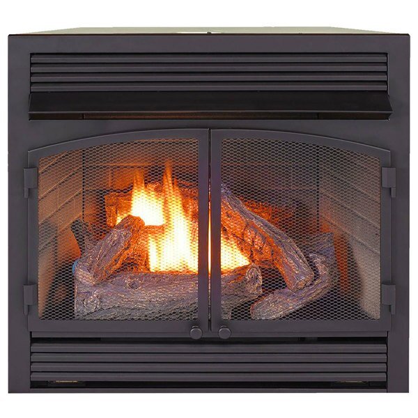 Dual Fuel Ventless Gas Fireplace Insert - 32,000 Btu, Remote Contro, Procom, Mfr#: FBNSD400RT-ZC